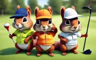 3 Female Golf Squirrels