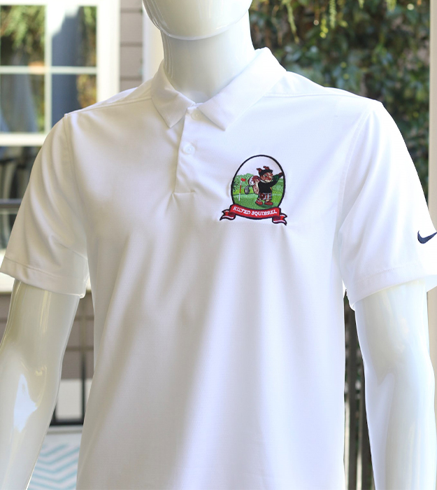 Kilted Squirrel Nike Dry Essential Solid Golf Polo white