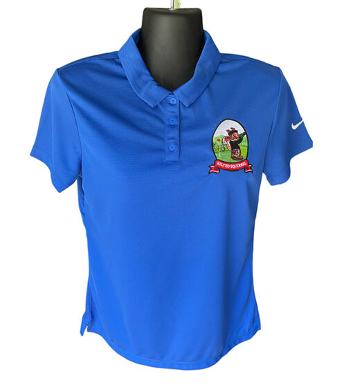Kilted Squirrel Nike Ladies Dry Essential Solid Golf Polo blue
