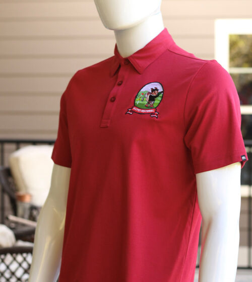 Kilted Squirrel TravisMathew Oceanside Solid Polo red