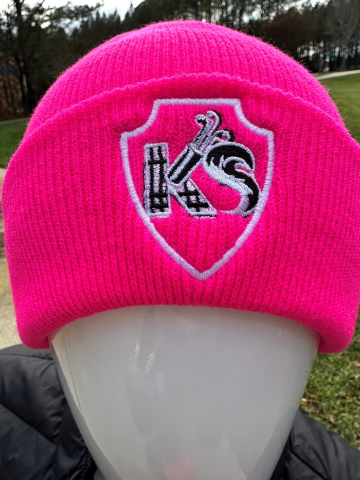 Pink Fleece Lined Knit Cap
