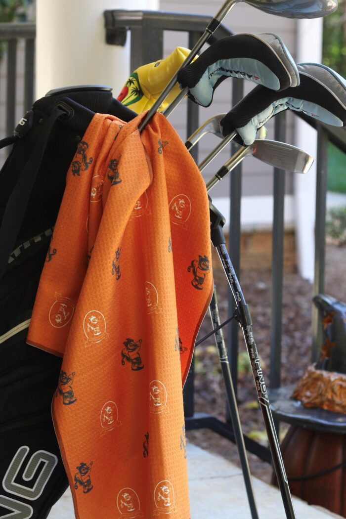 Premium Microfiber Golf Towels Orange