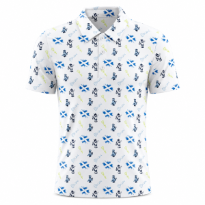 KiltedSquirrel The Legend Mens Golf Polo
