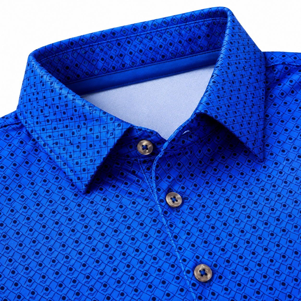 The Wild Blue Yonder Mens Long Sleeve Polo - Image 4