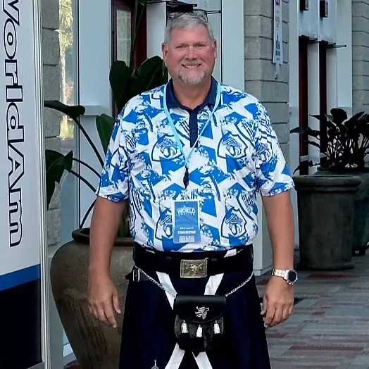 Kilted Squirrel The Scotsman Mens Golf Polo - Image 8
