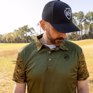 The Woodlands Camo Mens Polo