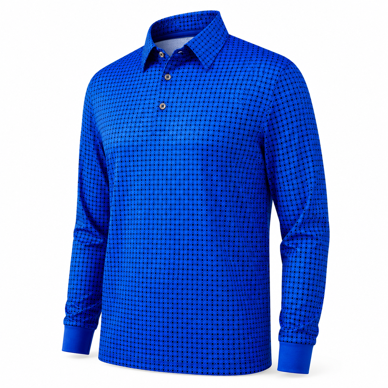 The Wild Blue Yonder Mens Long Sleeve Polo - Image 5