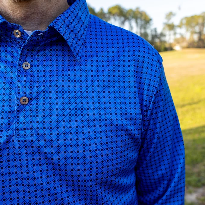 The Wild Blue Yonder Mens Long Sleeve Polo - Image 6